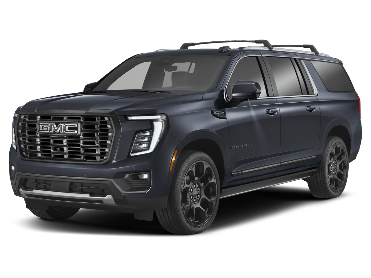 2025 GMC Yukon XL Denali Ultimate in White Frost Tricoat — front three-quarter view