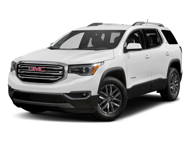 2017 GMC Acadia SLT in Ebony Twilight Metallic — front three-quarter view