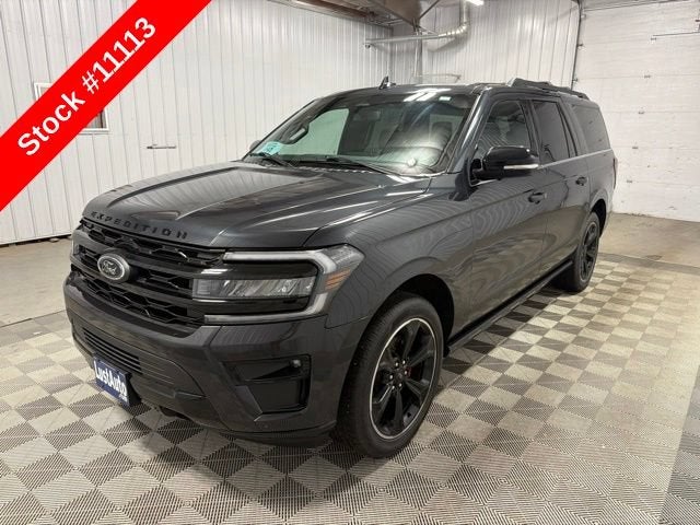 2022 Ford Expedition Max Limited in Black — front three-quarter view