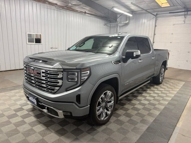 2025 GMC Sierra 1500 Denali in Sterling Metallic — front three-quarter view
