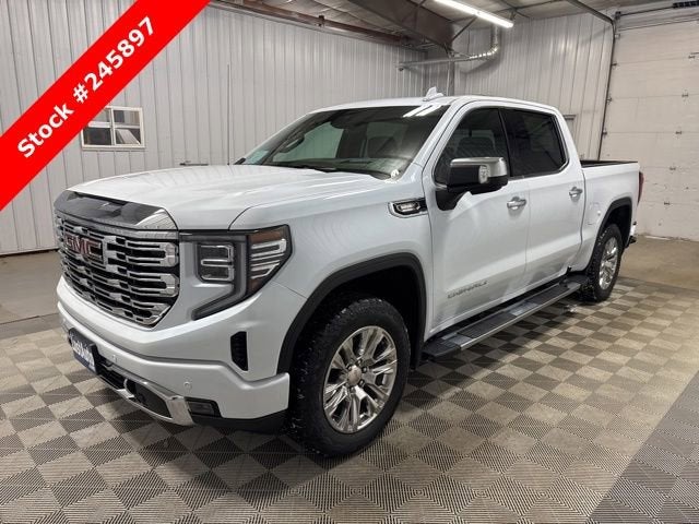 2026 GMC Sierra 1500 Denali in Glacier White Tricoat — front three-quarter view